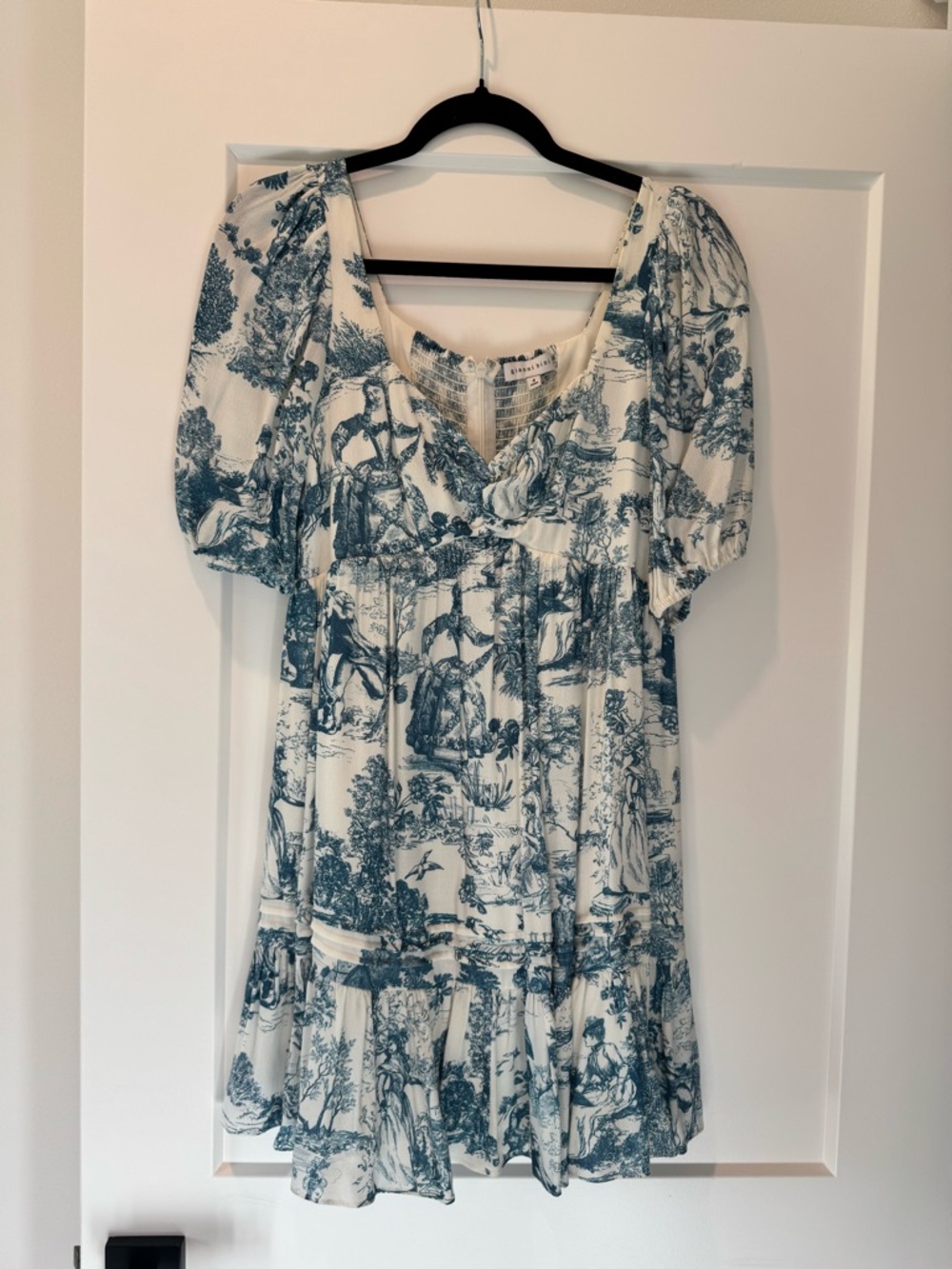 Gianni Bini Toile Blue and White Dress